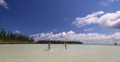Stand up paddle, baie d'Oro, Île des Pins