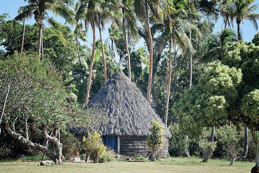 Traditional hut, kanak culture, new caledonia